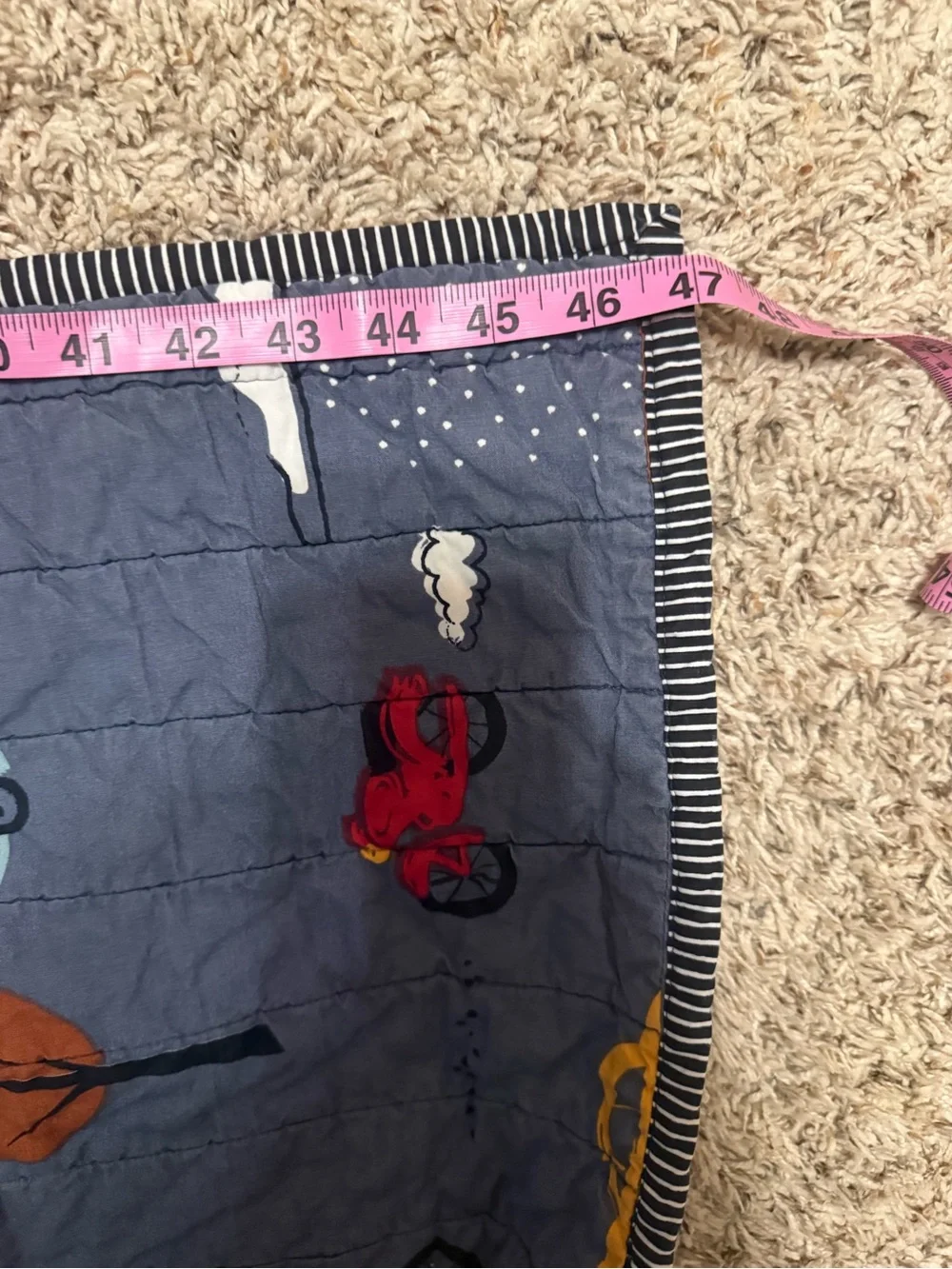 Hanna home by Hanna Anderson Children's Navy Car Print Quilted Blanket